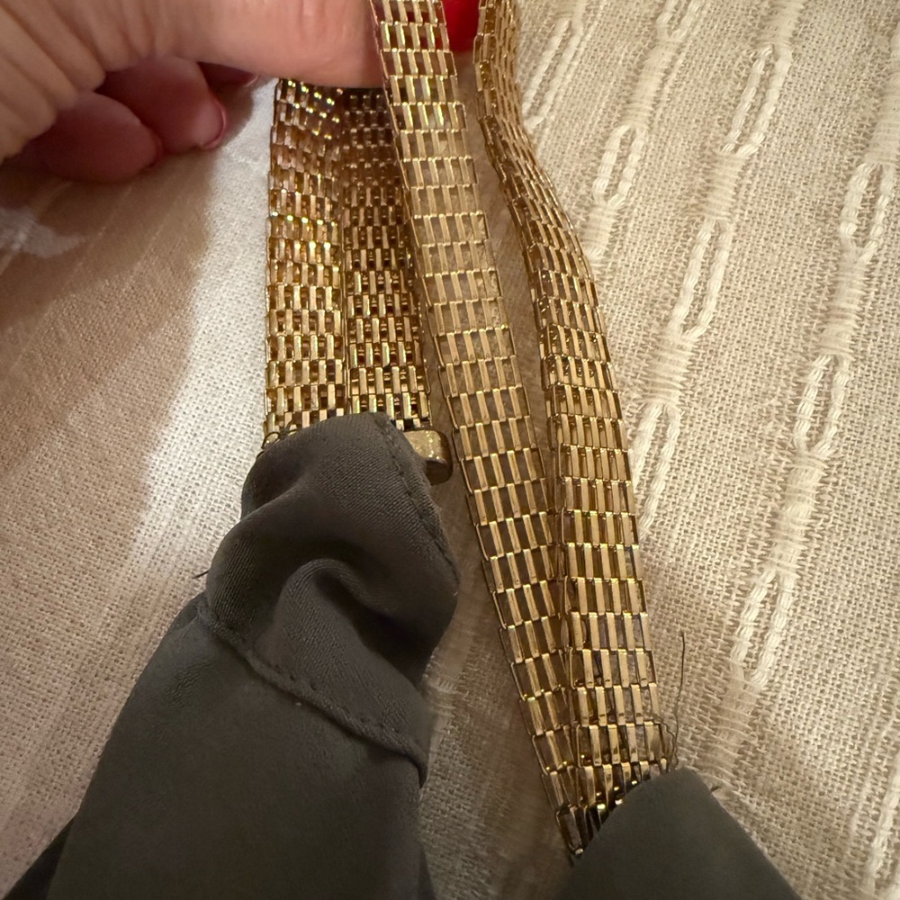 Reiss Halter Top with Gold accents/neckline - Picture 3 of 7